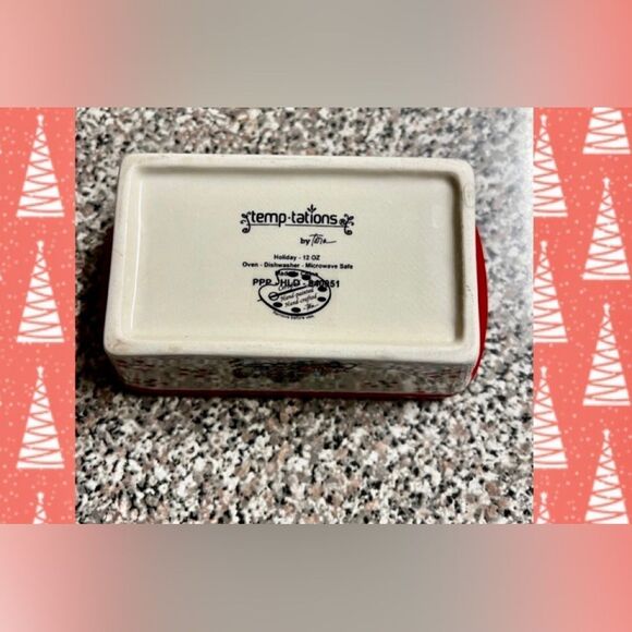 Temptations Mini Loaf Pan Christmas Holiday Motif - Picture 3 of 3